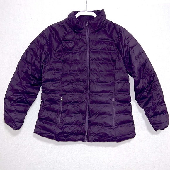 Jackets & Blazers - Grape Purple Lightweight Puff Jacket Women’s Size Large Packs into Pouch & Hood